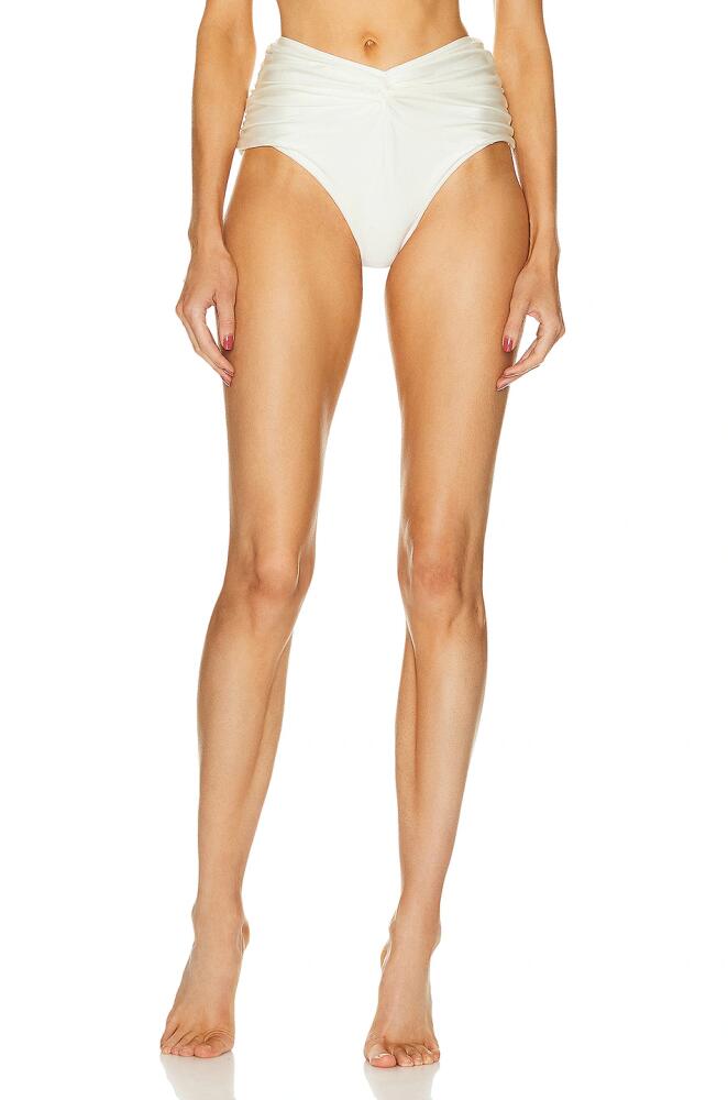 PatBO V-shape Bikini Bottom in White Cover