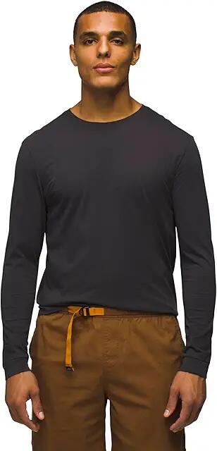 Prana Everyday Long Sleeve Tee Standard Fit (Charcoal) Men's Clothing Cover