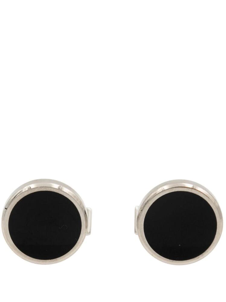 S.T. Dupont engraved-logo cufflinks - Black Cover