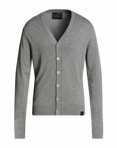 John Richmond Man Cardigan Light grey Viscose, Nylon Cover