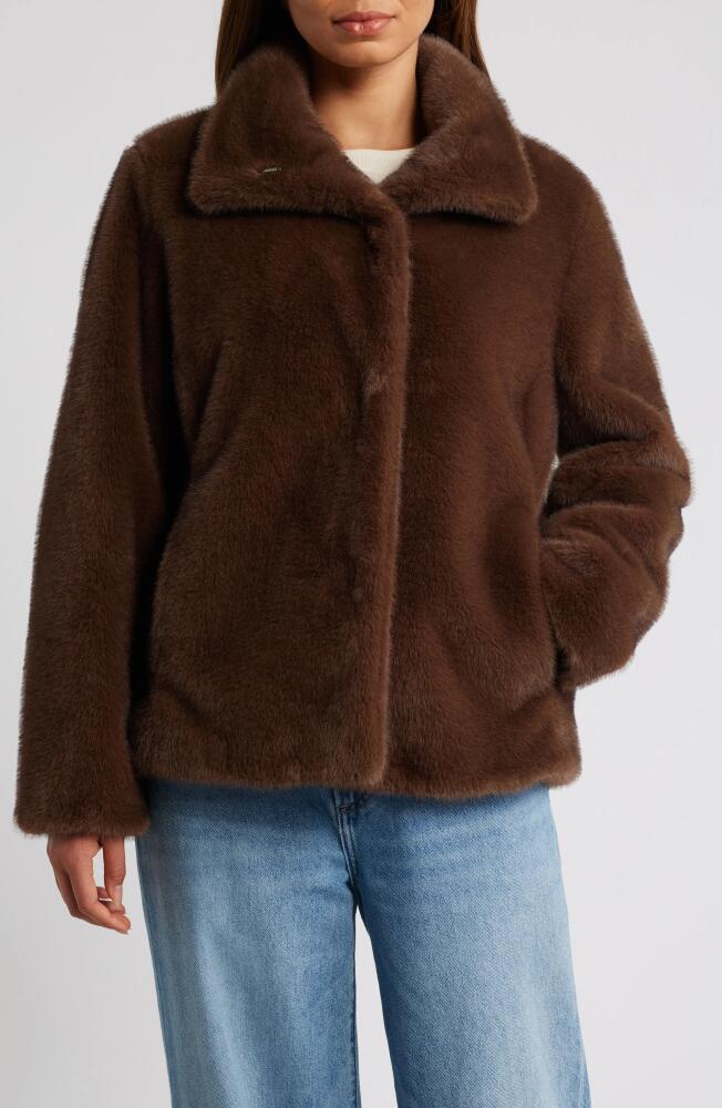 Via Spiga Faux Fur Jacket in Taupe Cover