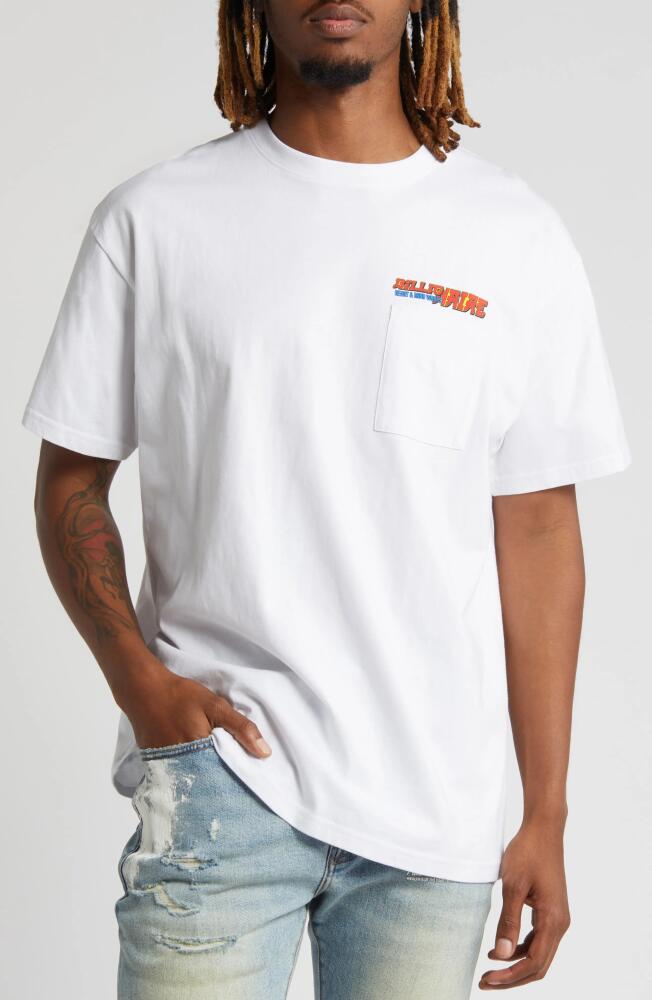 Billionaire Boys Club Drift Pocket Graphic T-Shirt in Bleach White Cover