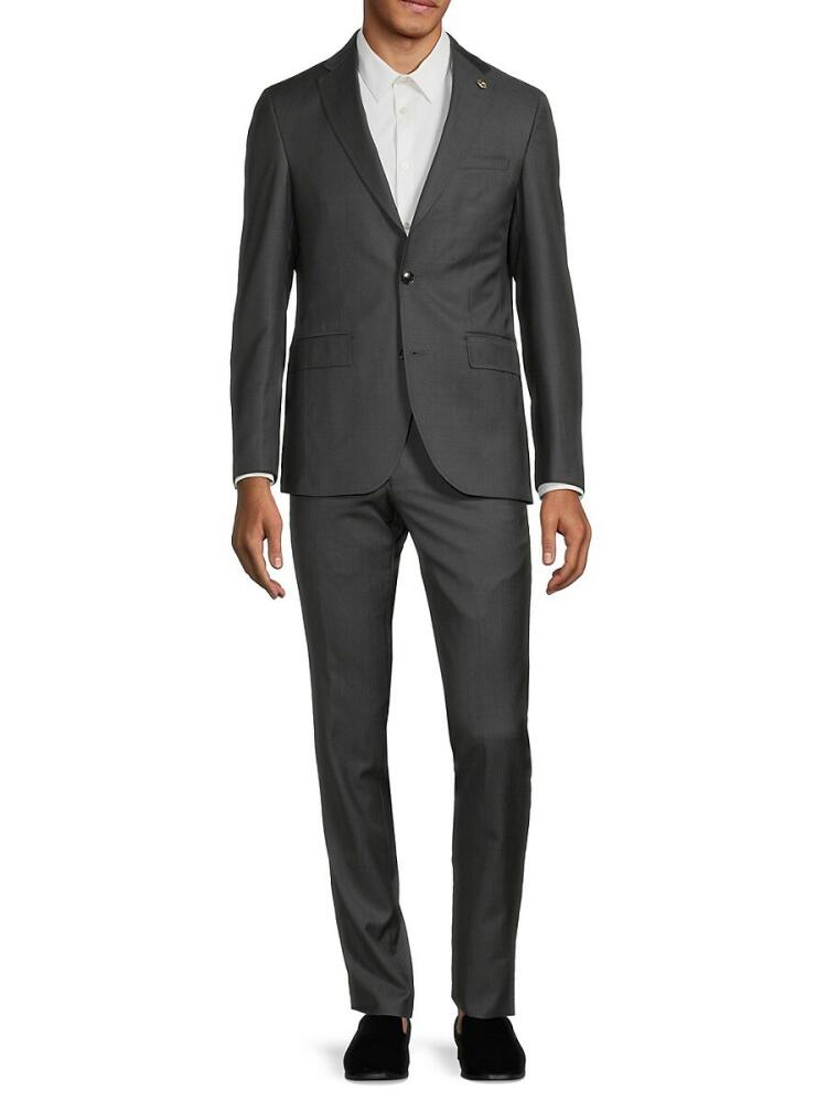 Ted Baker London Men's Roger Wool Jacquard Suit - Black Cover