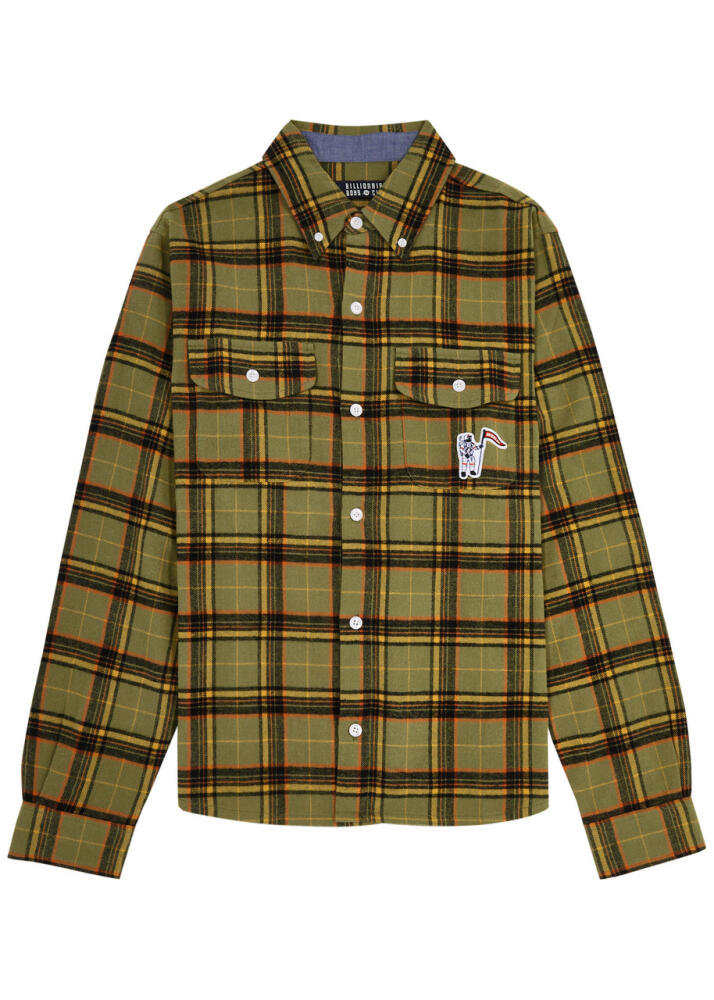 Billionaire Boys Club Logo Checked Flannel Shirt - Green Cover