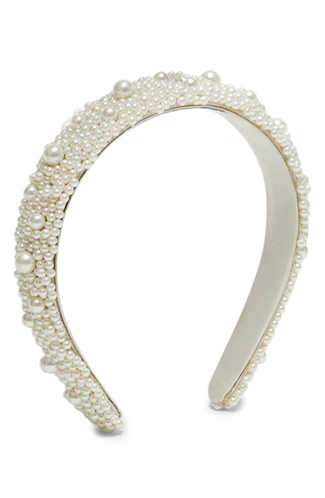 Eugenia Kim Flora Imitation Pearl Headband in Ivory Cover