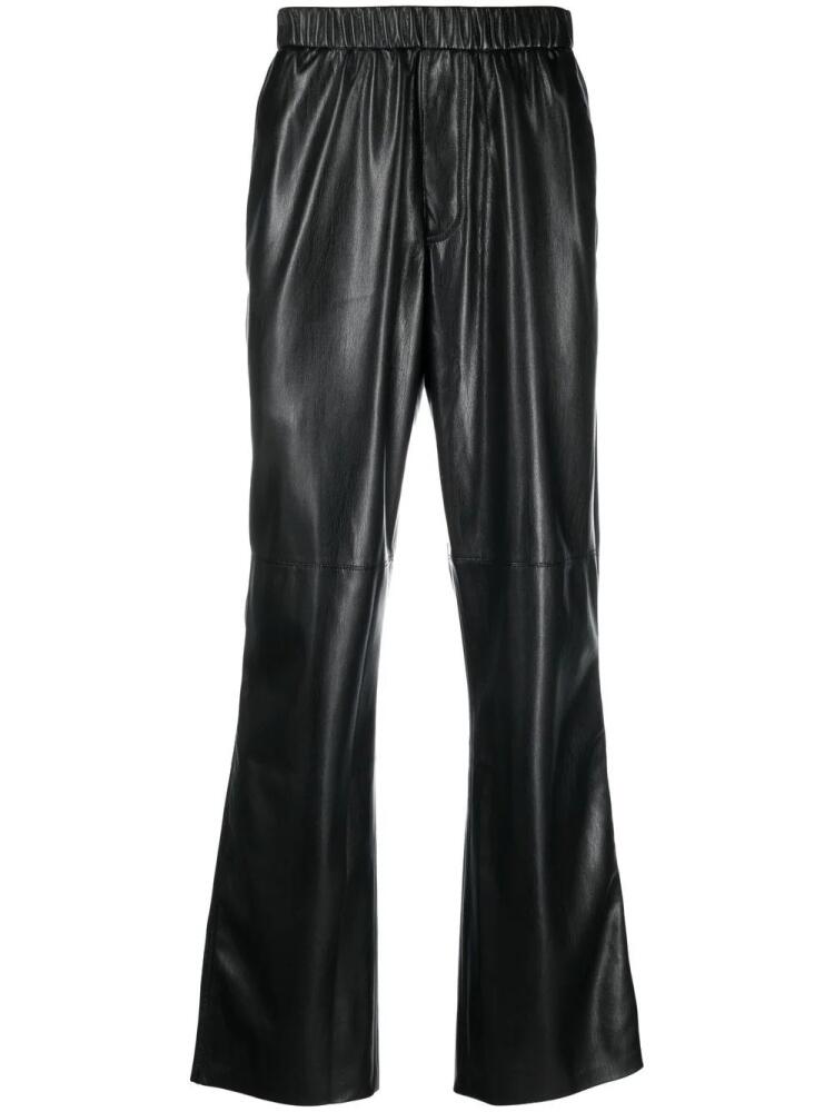 Nanushka Maven wide-leg eco leather trousers - Black Cover