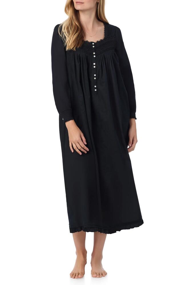 Eileen West Long Sleeve Cotton Lawn Ballet Nightgown in Black Cover