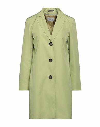 Cinzia Rocca Woman Overcoat & Trench Coat Light green Polyester Cover