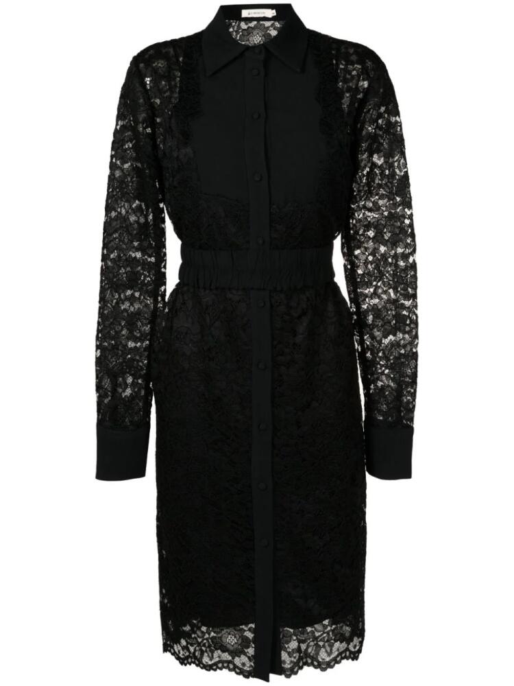 Lethicia Bronstein Ada lace midi shirtdress - Black Cover