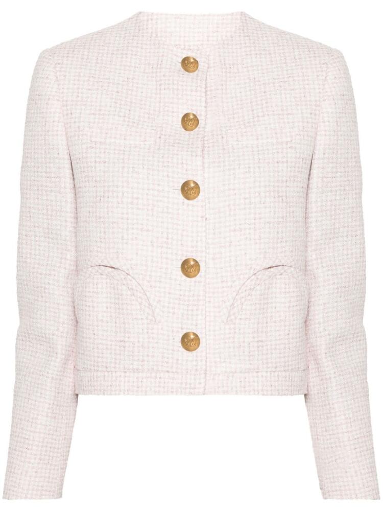 Blazé Milano checked single-breasted blazer - Pink Cover