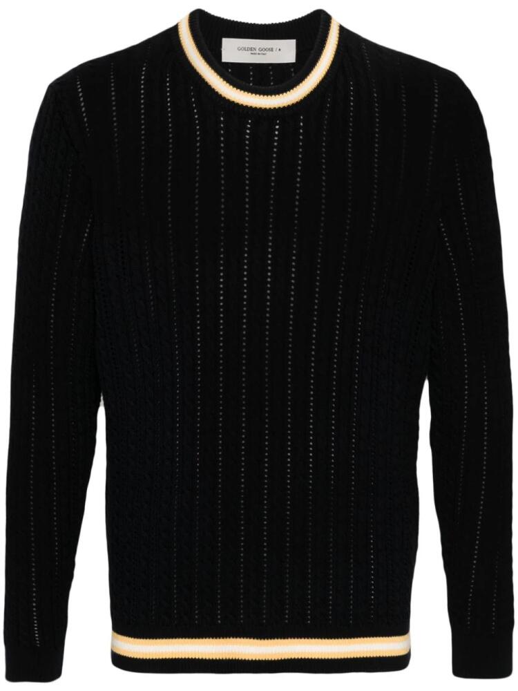 Golden Goose Davis cable-knit jumper - Blue Cover