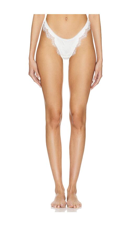 KAT THE LABEL Sorrento Thong in Ivory Cover