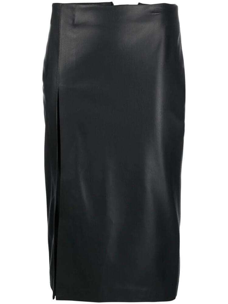 Blanca Vita front slit-detail midi skirt - Black Cover