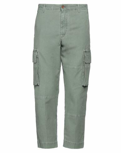 Hand Picked Man Pants Military green Cotton, Elastane Cover