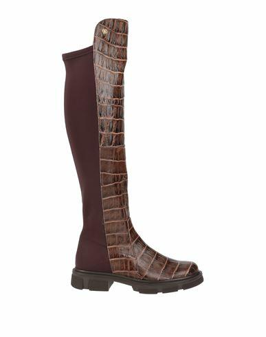 Cuplé Woman Boot Brown Textile fibers, Soft Leather Cover