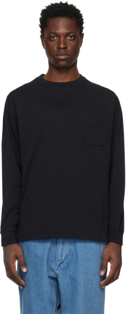 nanamica Black Pocket Long Sleeve T-Shirt Cover