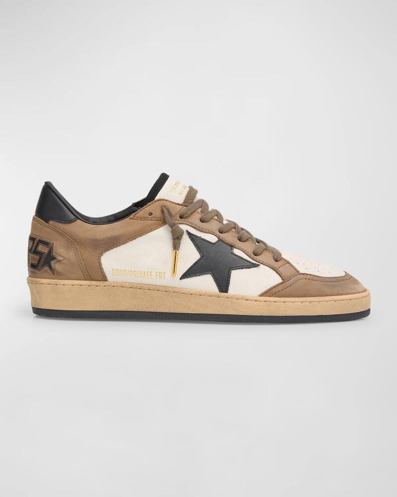 Golden Goose Men's Ballstar Nubuck Leather Low-Top Sneakers Cover