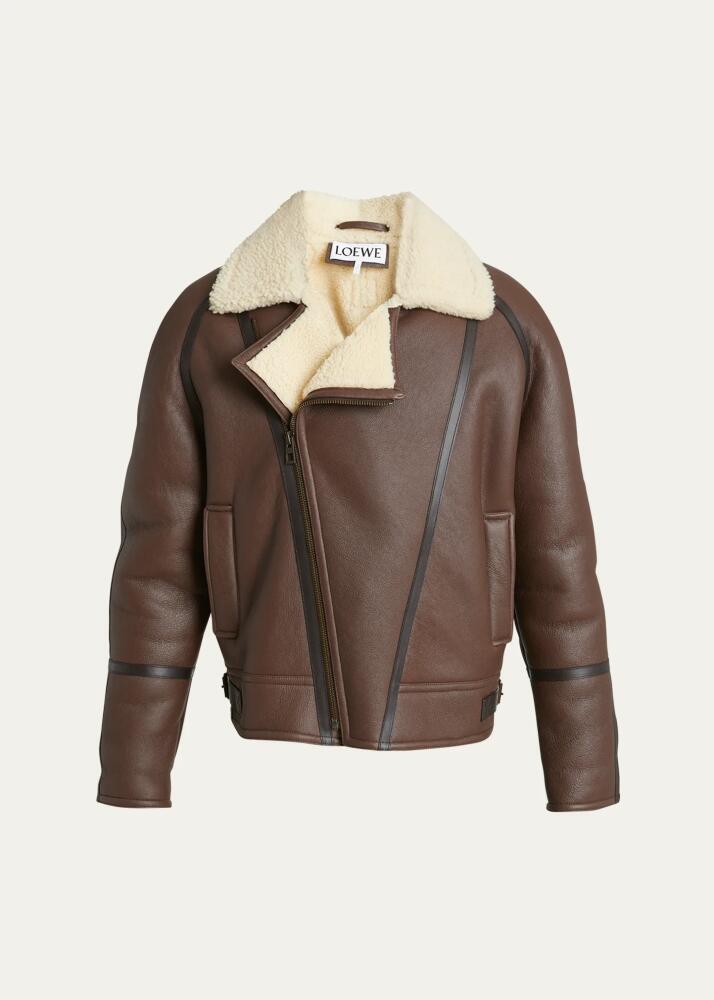 Loewe Men's Shearling Aviator Jacket Cover