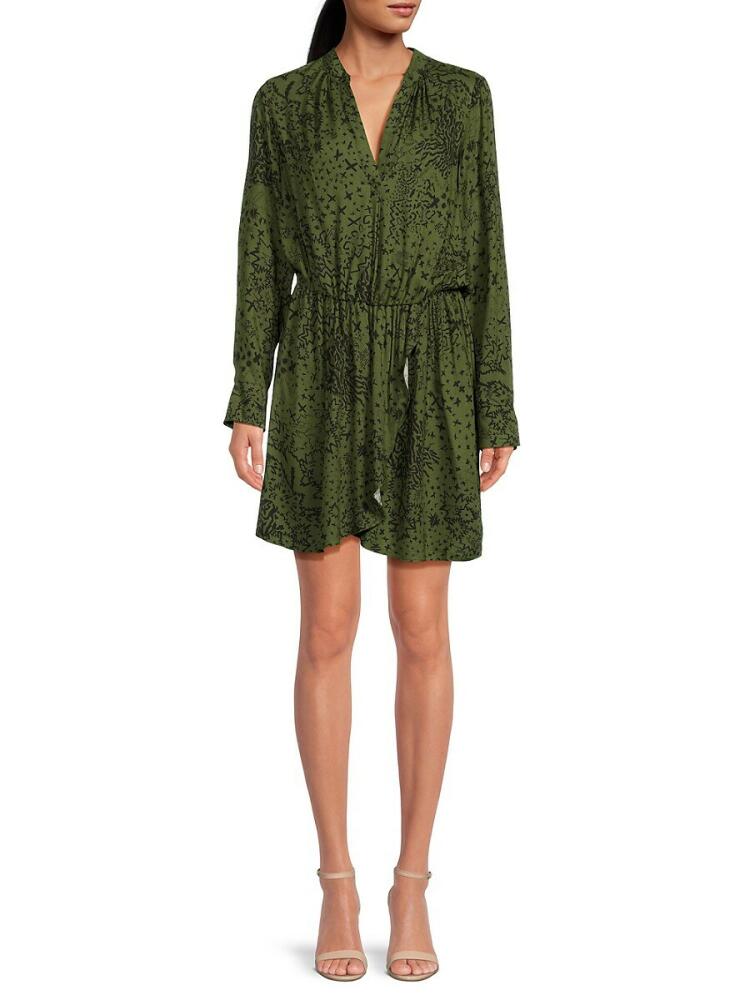 Zadig & Voltaire Women's Rinka Print Mini Dress - Kaki Cover