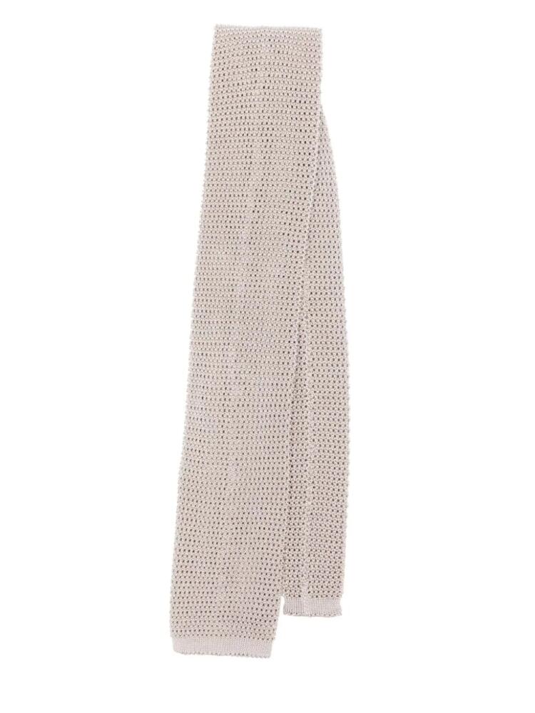 FURSAC knitted silk tie - Neutrals Cover