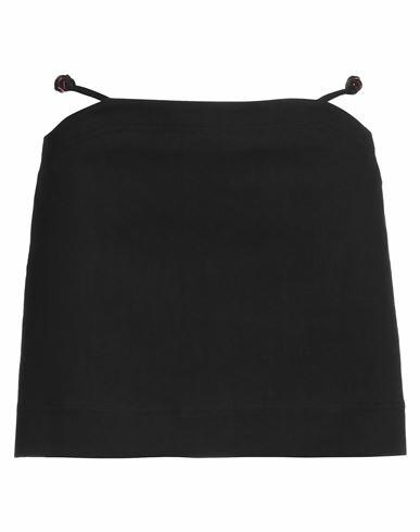 Ganni Woman Mini skirt Black Organic cotton Cover