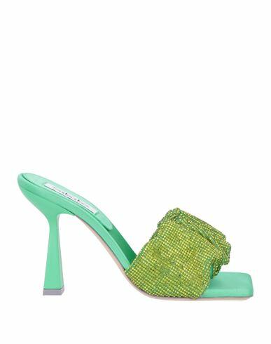 Sebastian Milano Woman Sandals Green Textile fibers Cover