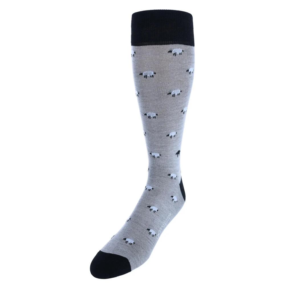 Trafalgar Dolly The Sheep Merino Wool Mid-Calf Socks in Charcoal Cover