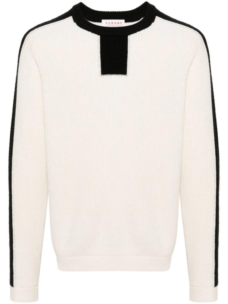 FURSAC ribbed-knit wool jumper - Neutrals Cover