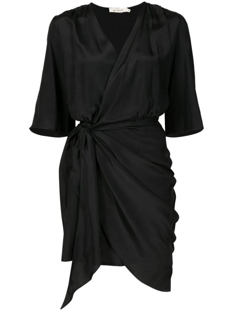 Lethicia Bronstein Aslan wrap silk minidress - Black Cover