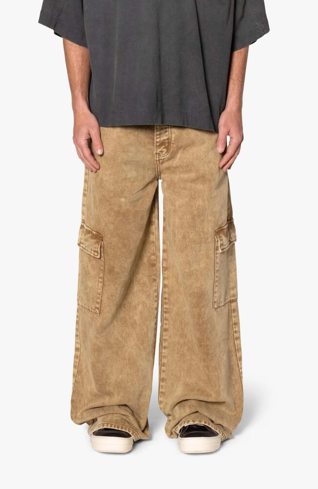 mnml Void Baggy Denim Cargo Pants in Brown Cover