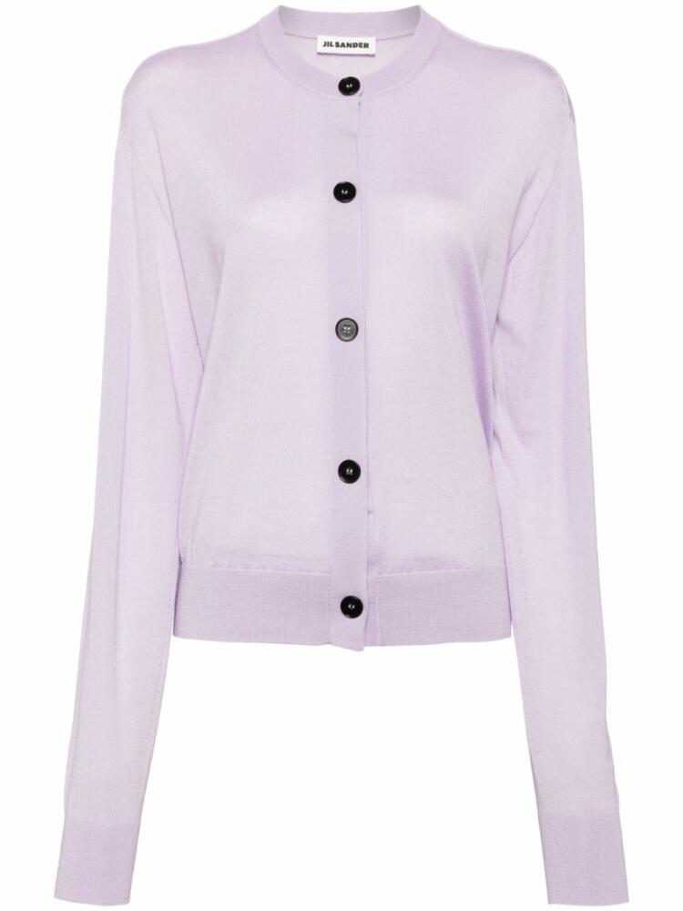 Jil Sander crew-neck cardigan - Purple Cover