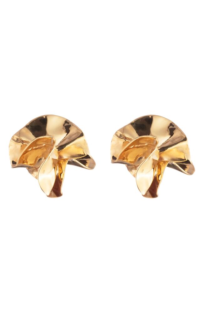 Sterling King Delphinium Stud Earrings in Gold Cover