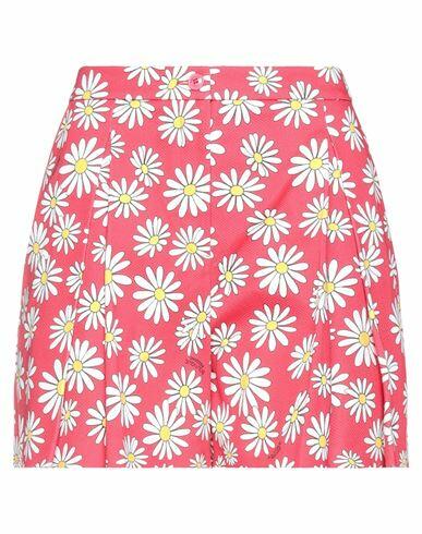 Boutique Moschino Woman Shorts & Bermuda Shorts Red Cotton, Elastane Cover