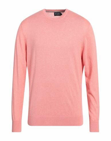 Hackett Man Sweater Salmon pink Cotton, Cashmere Cover