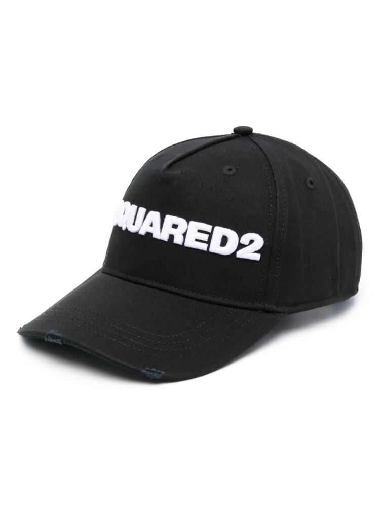 DSQUARED2 logo-embroidered coton cap - Black Cover