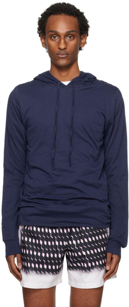 Dries Van Noten Indigo Drawstring Hoodie Cover