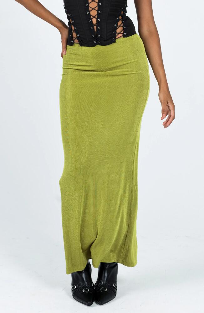 Princess Polly Harriette Maxi Skirt in Green Cover