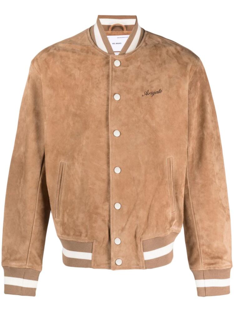 Axel Arigato Honor suede bomber jacket - Neutrals Cover