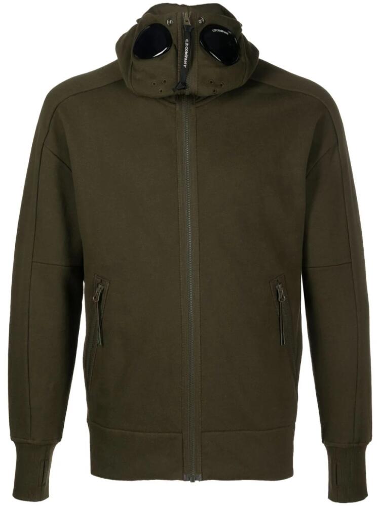 C.P. Company Goggle fleece cotton hoodie - Green Cover