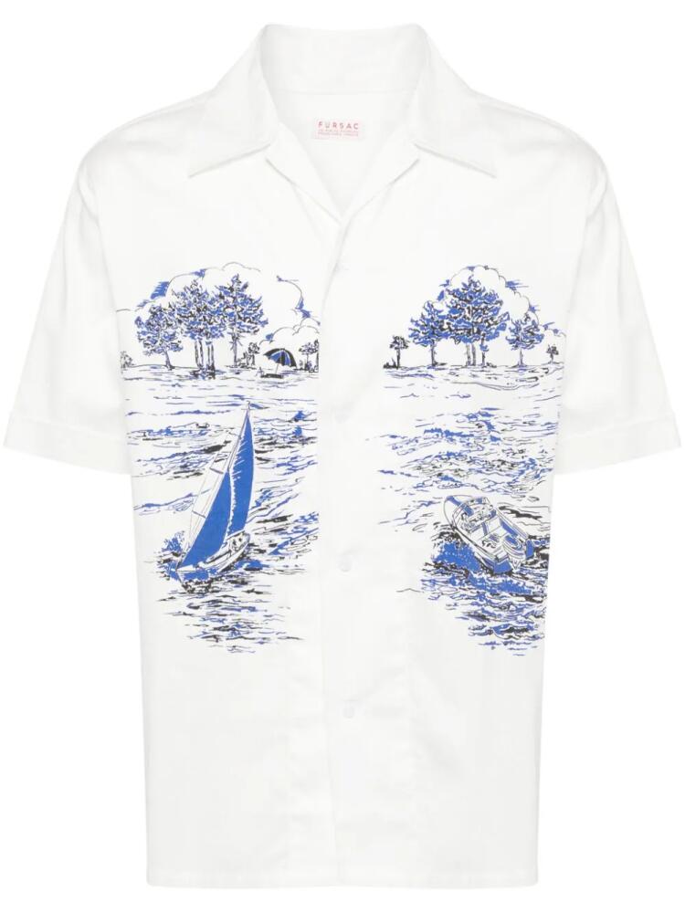 FURSAC graphic-print shirt - White Cover