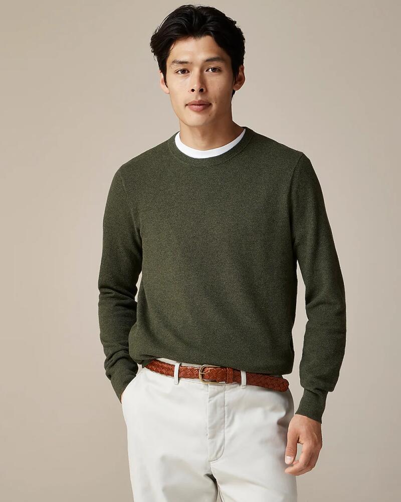 J.Crew Cotton piqué-stitch crewneck sweater Cover