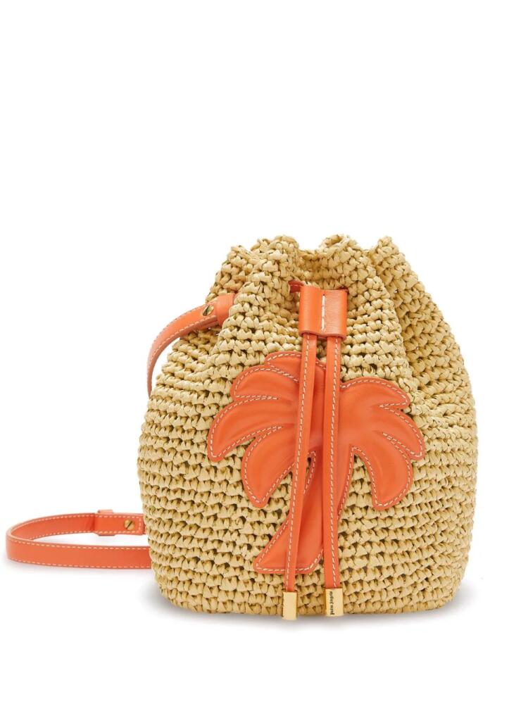 Palm Angels woven palm-tree bucket bag - Neutrals Cover