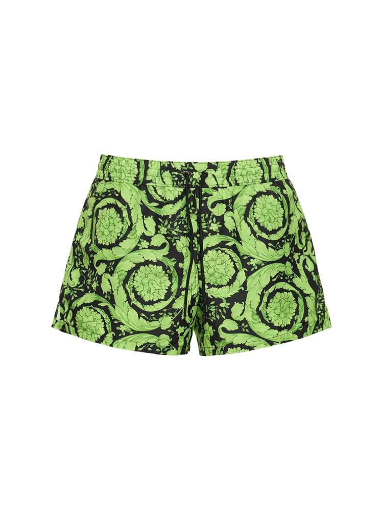 VERSACE Barocco Printed Nylon Swim Shorts Cover