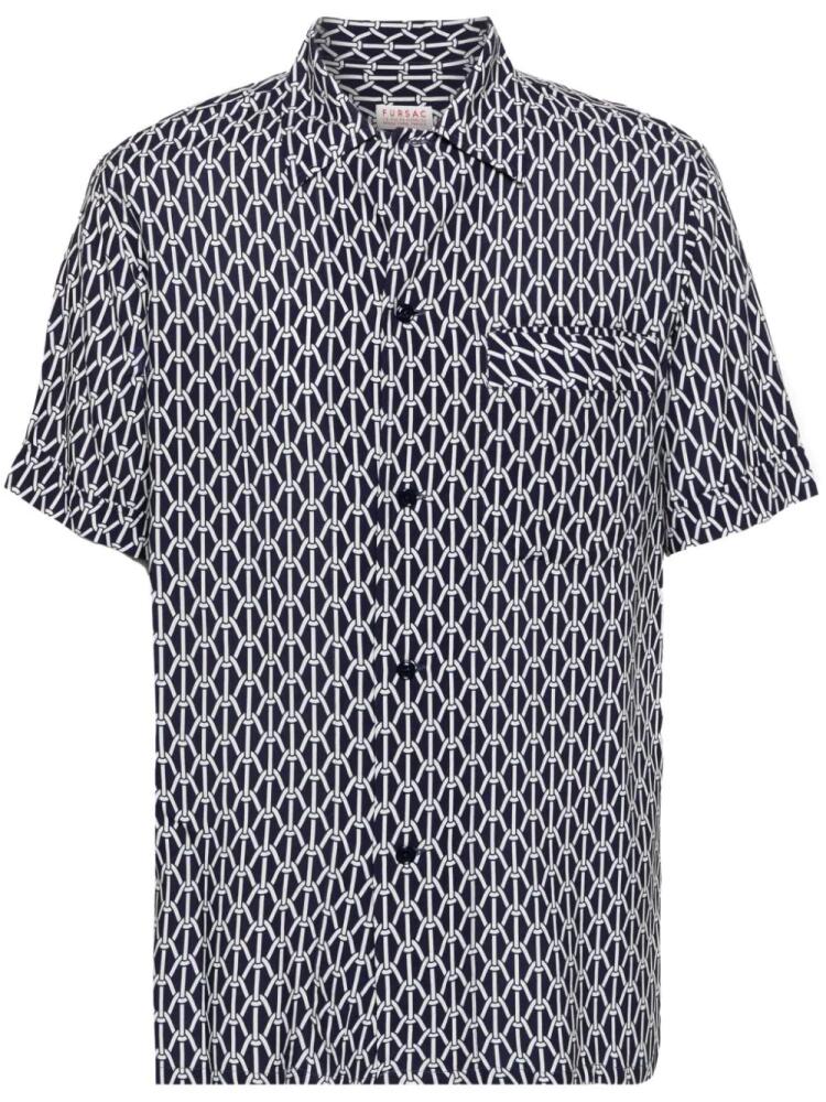 FURSAC ropes-print shirt - Blue Cover