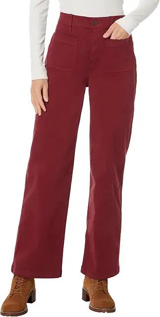 Madewell Patch Pocket Emmett Winnitex Twill (Claret) Women's Dress Pants Cover