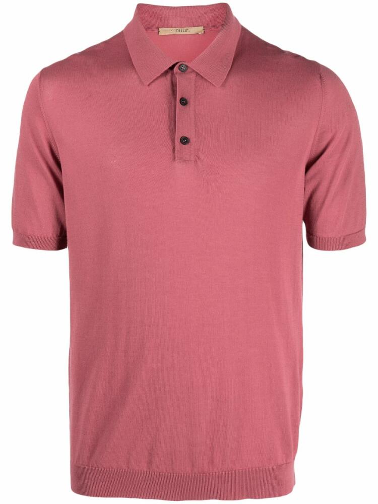 Nuur short-sleeved cotton polo shirt - Pink Cover