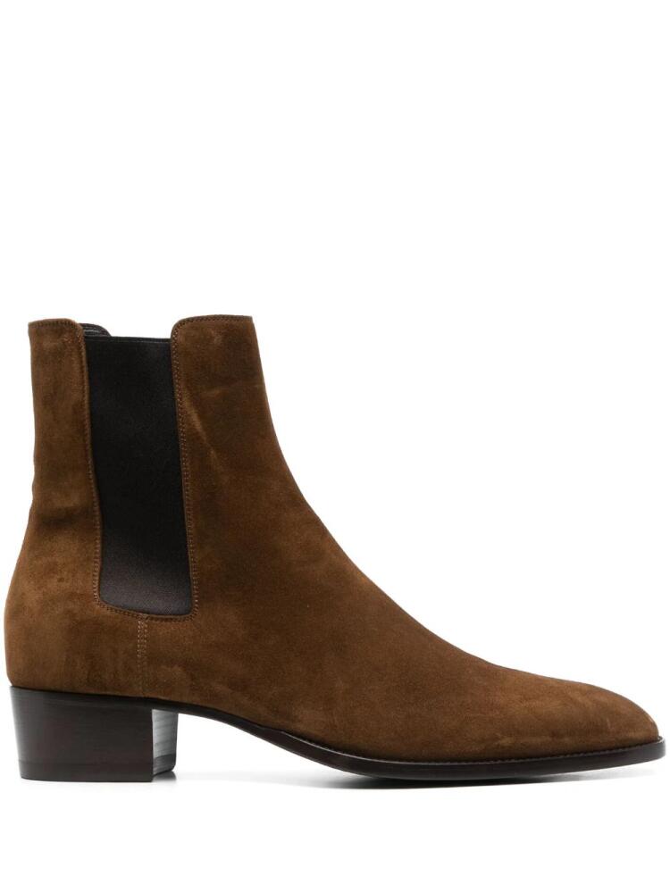 Saint Laurent Wyatt 40mm Chelsea boots - Brown Cover