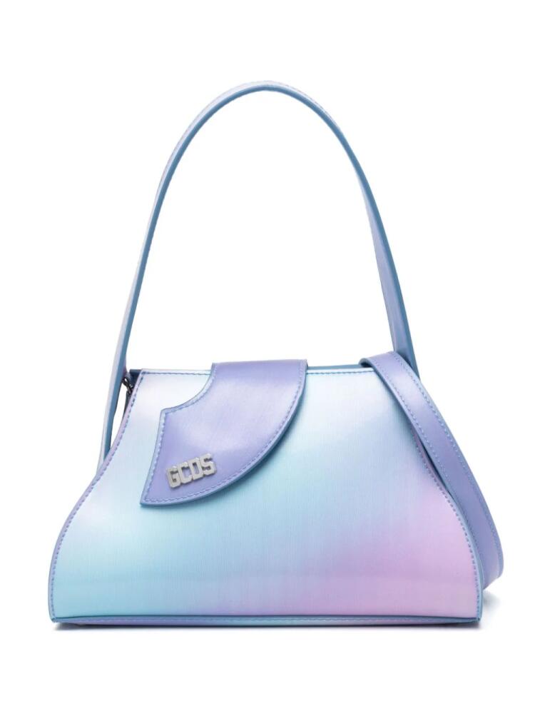 GCDS small Comma holographic tote bag - Blue Cover