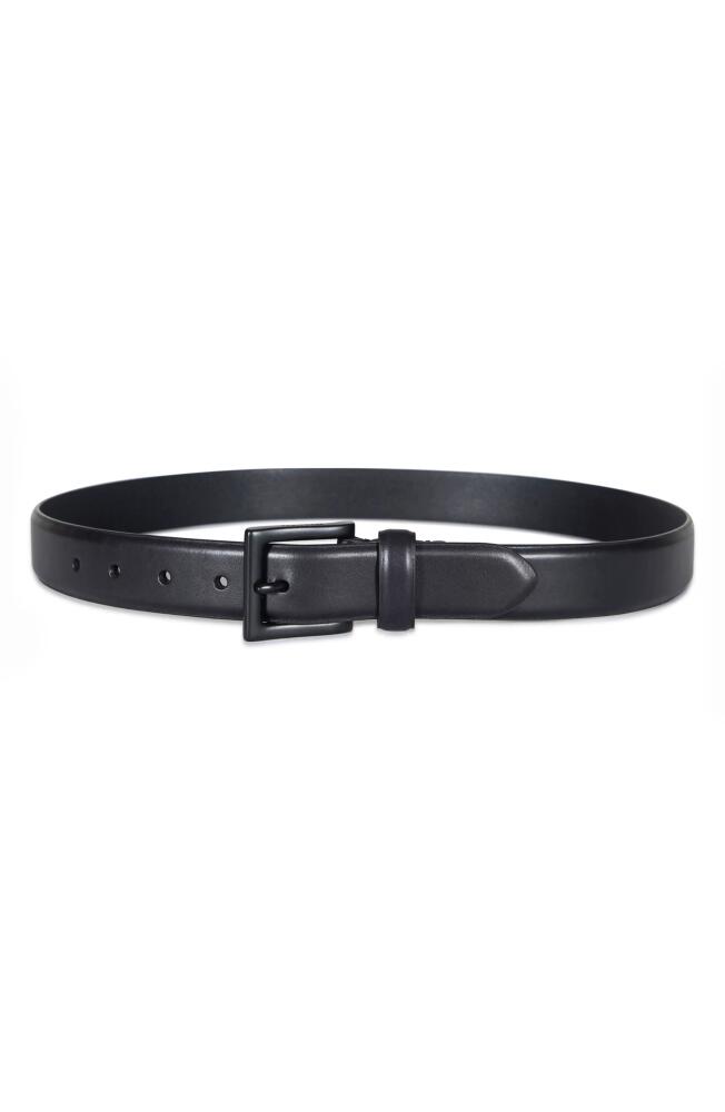 AllSaints Feather Edge Leather Belt in Black/Matte Black Cover