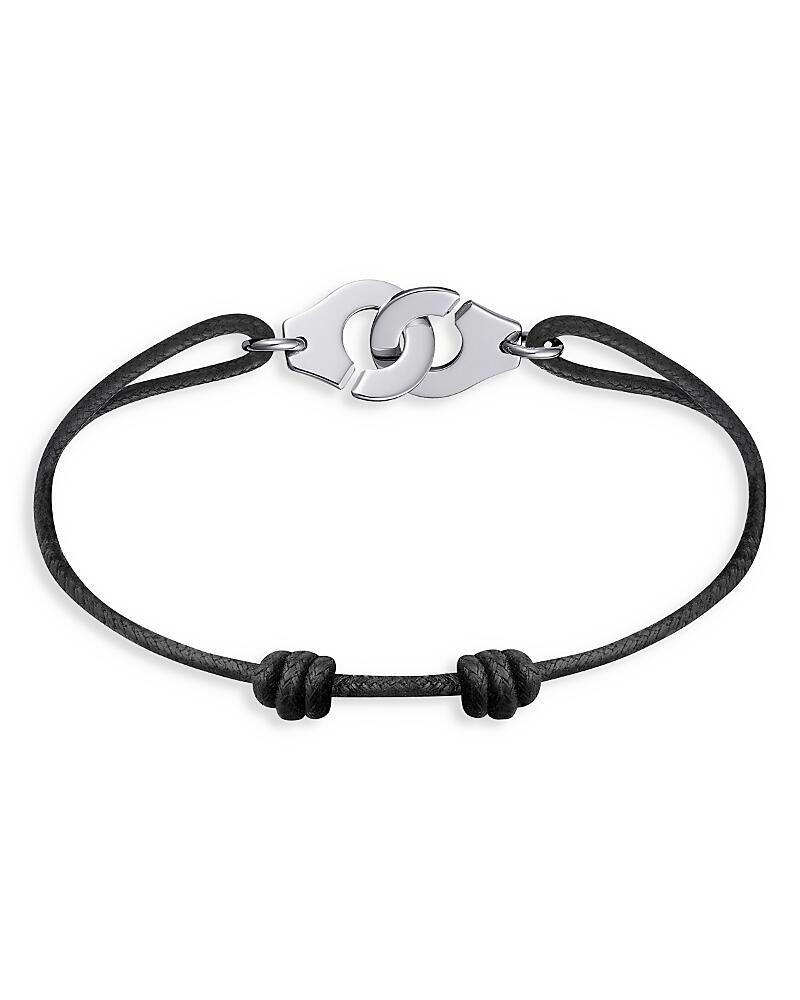 Dinh Van 18K White Gold Menottes R12 Intertwined Handcuff Charm Adjustable Cord Bracelet Cover